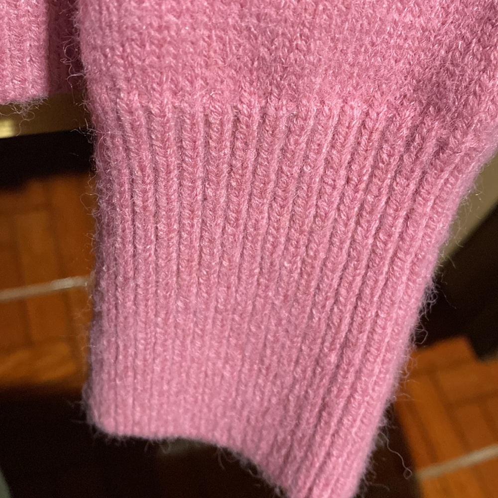 Cider Sweater Cardigan L Pink Stretchy Long Sleeve Buttons Acrylic Polyester - Picture 13 of 15